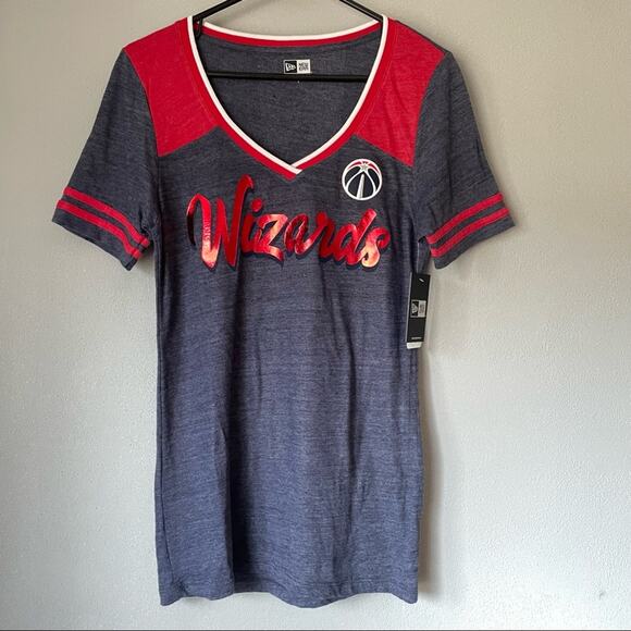 Washington Wizards New Era T-Shirt Womens Small NBA Basketball Foil Print Tee - Picture 6 of 7